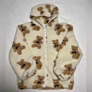 Aelfric Eden Bear Print Sherpa Coat